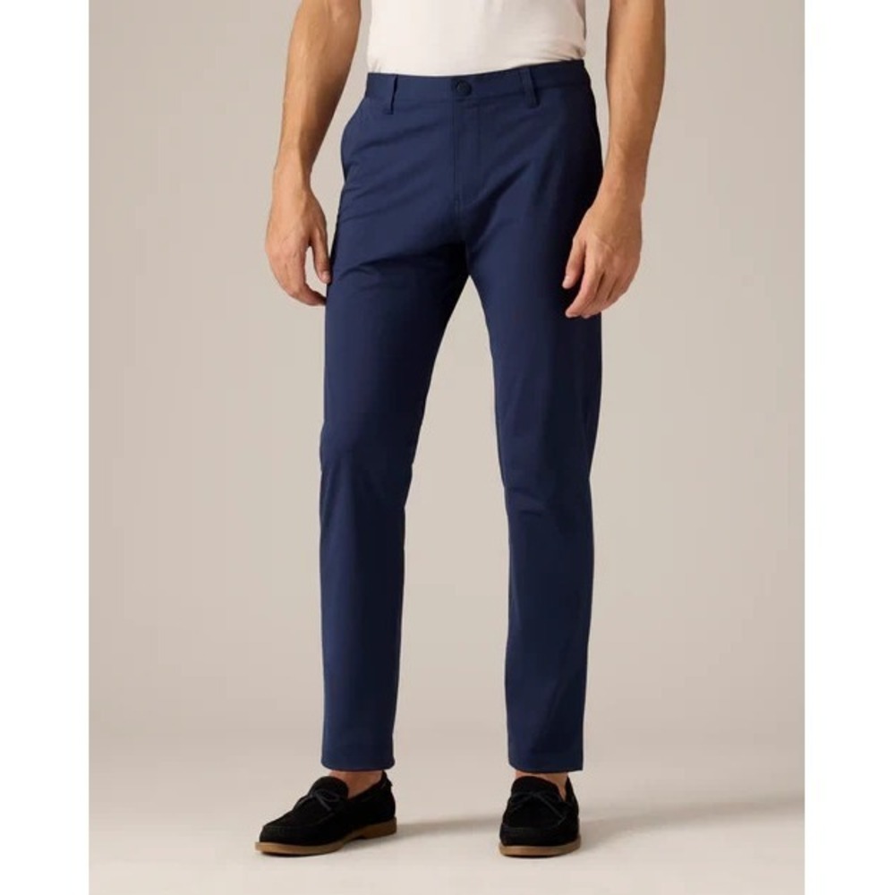 Rhone Commuter Pant Mens Size 34 x 32 Navy Classic Straight Flex Knit Golf Chino